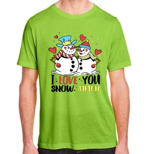 Funny I Love You Snow Much Snowman Women Adult ChromaSoft Performance T-Shirt