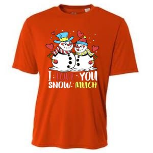 Funny I Love You Snow Much Snowman Women Cooling Performance Crew T-Shirt