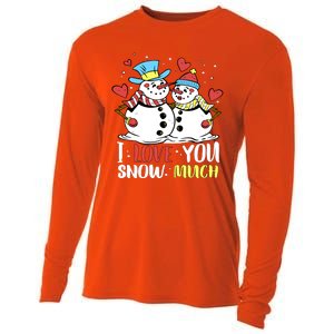 Funny I Love You Snow Much Snowman Women Cooling Performance Long Sleeve Crew