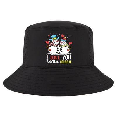 Funny I Love You Snow Much Snowman Women Cool Comfort Performance Bucket Hat