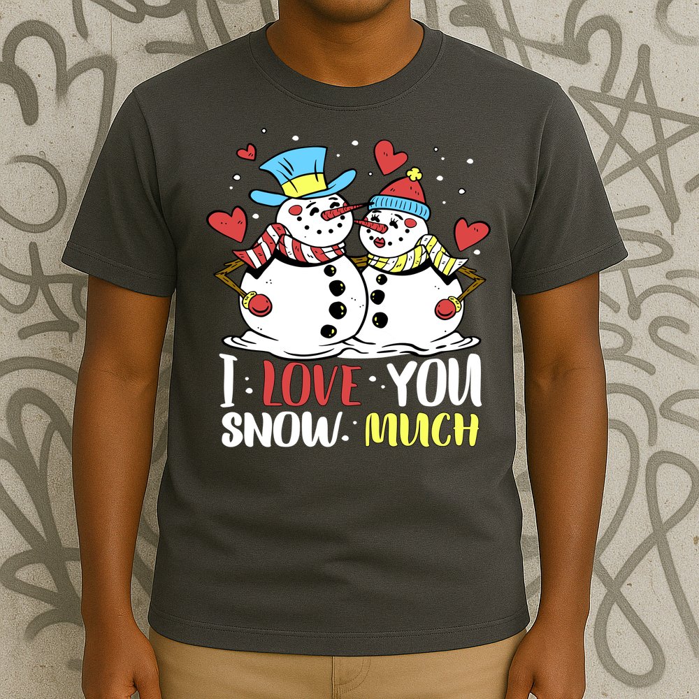 Funny I Love You Snow Much Snowman Women T-Shirt
