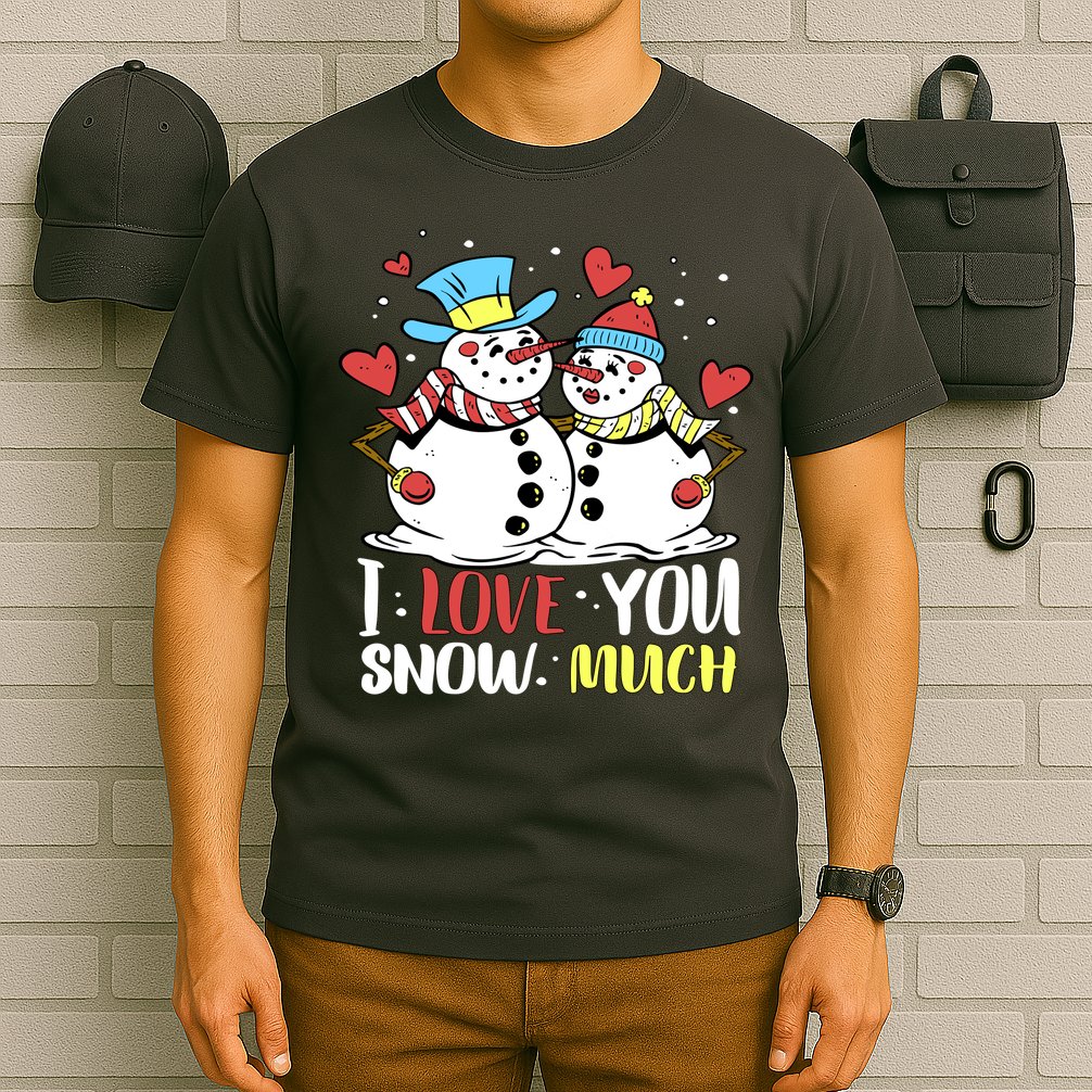 Funny I Love You Snow Much Snowman Women T-Shirt