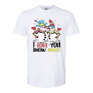 Funny I Love You Snow Much Snowman Women Softstyle CVC T-Shirt