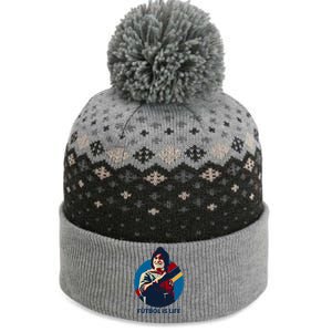 Futbol Is Life! The Baniff Cuffed Pom Beanie