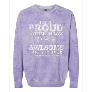 Father In Law Fathers Day From Daughter In Law Colorblast Crewneck Sweatshirt