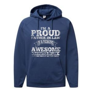 Father In Law Fathers Day From Daughter In Law Performance Fleece Hoodie