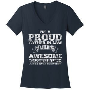 Father In Law Fathers Day From Daughter In Law Women's V-Neck T-Shirt