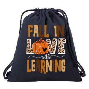 Fall In Love With Learning Teacher Gift Drawstring Bag