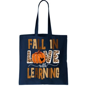 Fall In Love With Learning Teacher Gift Tote Bag