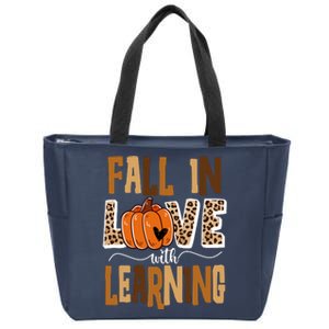 Fall In Love With Learning Teacher Gift Zip Tote Bag