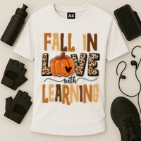 Fall In Love With Learning Teacher Gift Cooling Performance Crew T-Shirt