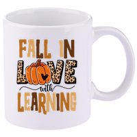 Fall In Love With Learning Teacher Gift 11oz C Handle Ceramic Mug