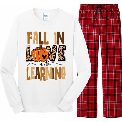 Fall In Love With Learning Teacher Gift Long Sleeve Pajama Set