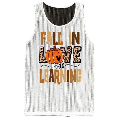 Fall In Love With Learning Teacher Gift Mesh Reversible Basketball Jersey Tank