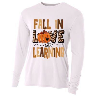 Fall In Love With Learning Teacher Gift Cooling Performance Long Sleeve Crew