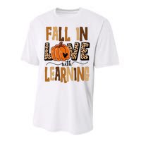 Fall In Love With Learning Teacher Gift Performance Sprint T-Shirt