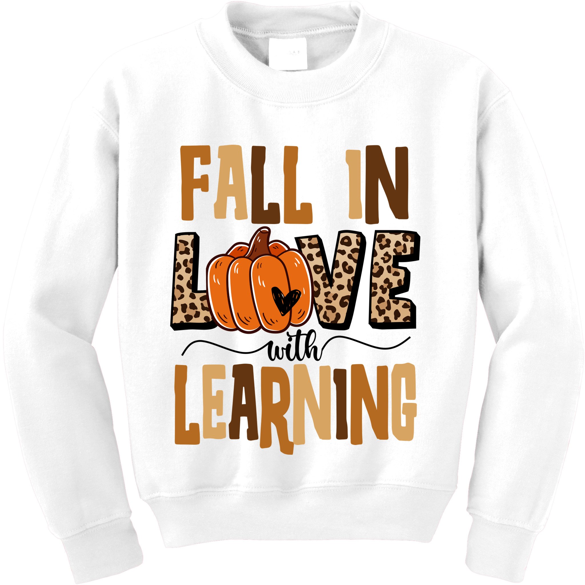 Fall In Love With Learning Teacher Gift Kids Sweatshirt