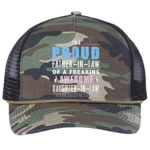 Father In Law From Daughter In Law Fathers Day Retro Rope Trucker Hat Cap