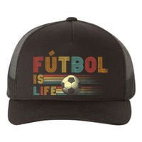 Futbol Is Life Football Lover Soccer Funny Vintage Yupoong Adult 5-Panel Trucker Hat