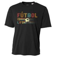 Futbol Is Life Football Lover Soccer Funny Vintage Cooling Performance Crew T-Shirt