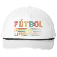 Futbol Is Life Football Lover Soccer Funny Vintage Snapback Five-Panel Rope Hat