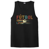 Futbol Is Life Football Lover Soccer Funny Vintage PosiCharge Competitor Tank