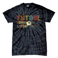 Futbol Is Life Football Lover Soccer Funny Vintage Tie-Dye T-Shirt