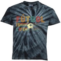 Futbol Is Life Football Lover Soccer Funny Vintage Kids Tie-Dye T-Shirt