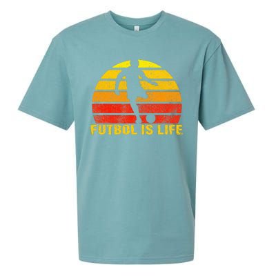 Futbol Is Life Vintage Soccer Player Sports Futbol Sueded Cloud Jersey T-Shirt