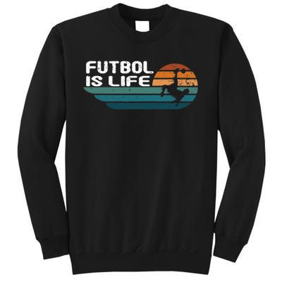 Fútbol Is Life Funny Vintage Football Lover Soccer Sweatshirt