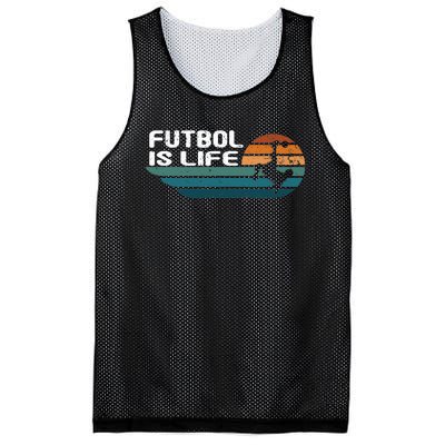 Fútbol Is Life Funny Vintage Football Lover Soccer Mesh Reversible Basketball Jersey Tank