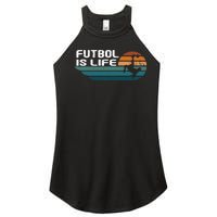 Fútbol Is Life Funny Vintage Football Lover Soccer Women's Perfect Tri Rocker Tank