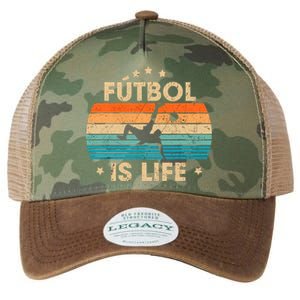 Futbol Is Life Retro Soccer Gift For Player Legacy Tie Dye Trucker Hat