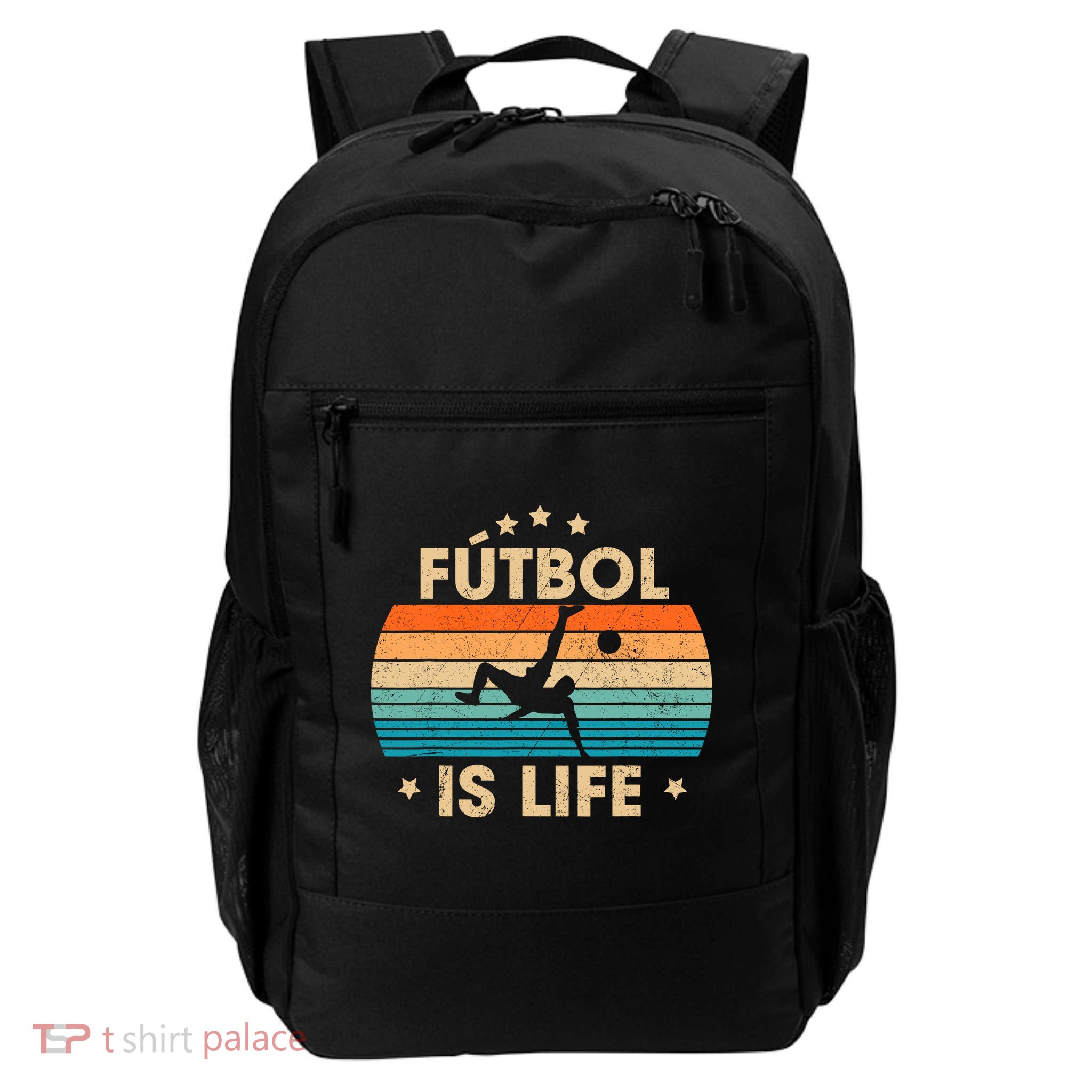 Futbol Is Life Retro Soccer Gift For Player Backpack