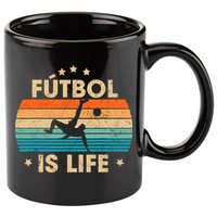 Futbol Is Life Retro Soccer Gift For Player 11oz C Handle Ceramic Mug