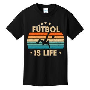 Futbol Is Life Retro Soccer Gift For Player Kids T-Shirt