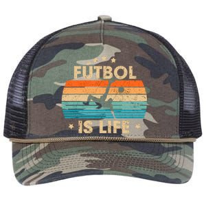 Futbol Is Life Retro Soccer Gift For Player Retro Rope Trucker Hat Cap