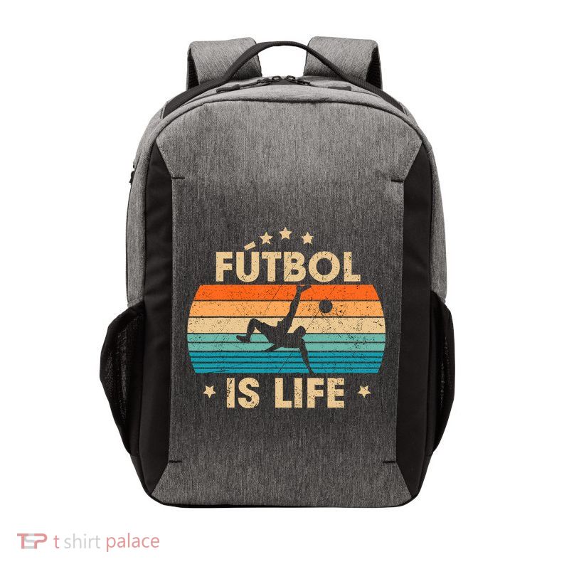Futbol Is Life Retro Soccer Gift For Player Vector Backpack