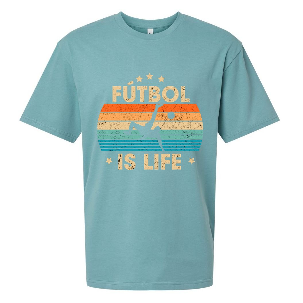 Futbol Is Life Retro Soccer Gift For Player Sueded Cloud Jersey T-Shirt