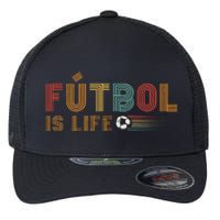 Futbol Is Life Football Lover Soccer Funny Vintage Flexfit Unipanel Trucker Cap