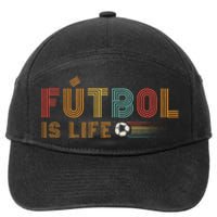 Futbol Is Life Football Lover Soccer Funny Vintage 7-Panel Snapback Hat