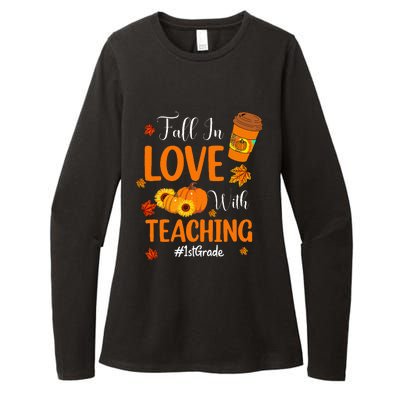 Fall In Love With Teaching 1st Grade Teacher Thanksgiving Womens CVC Long Sleeve Shirt