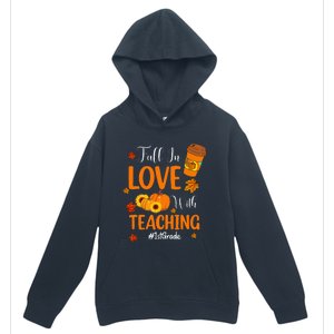 Fall In Love With Teaching 1st Grade Teacher Thanksgiving Urban Pullover Hoodie