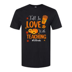 Fall In Love With Teaching 1st Grade Teacher Thanksgiving Softstyle CVC T-Shirt