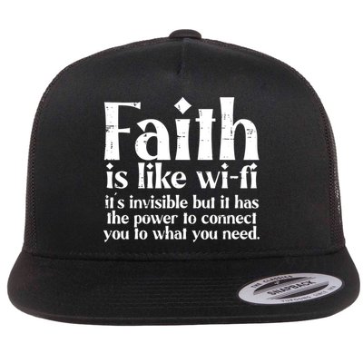 Faith Is Like Wifi God Jesus Religious Christian Men Women Flatbill Hat