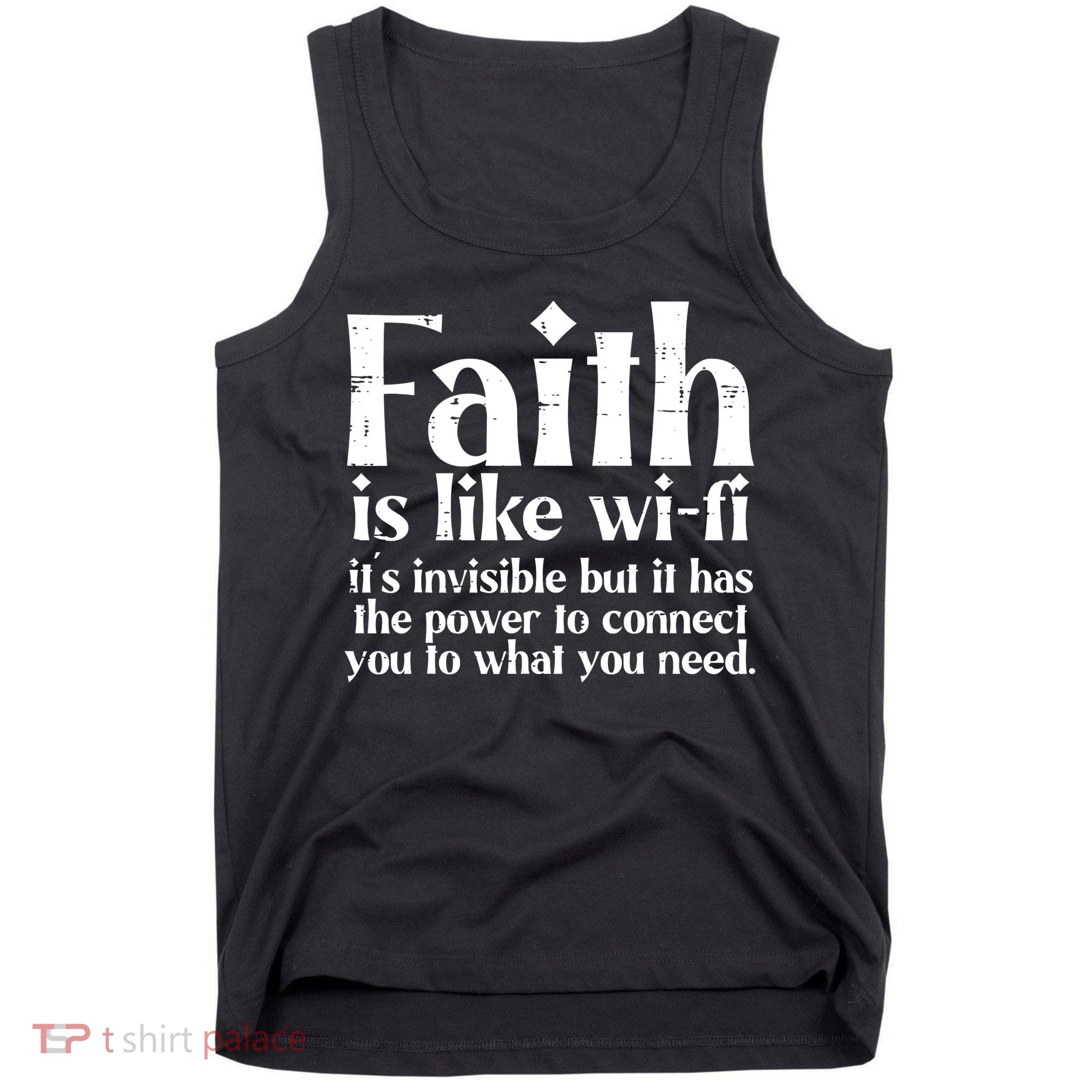 Faith Is Like Wifi God Jesus Religious Christian Men Women Tank Top