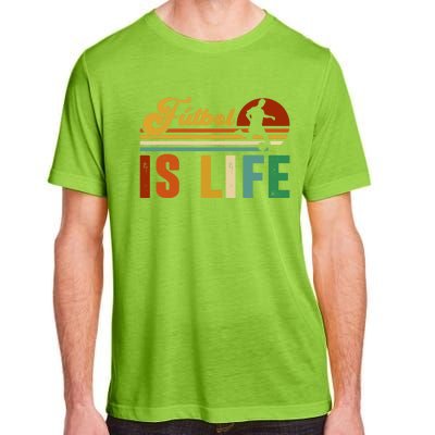 Futbol Is Life Soccer Funny Football Lover Vintage Adult ChromaSoft Performance T-Shirt