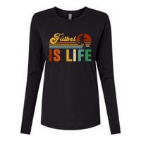 Futbol Is Life Soccer Funny Football Lover Vintage Womens Cotton Relaxed Long Sleeve T-Shirt