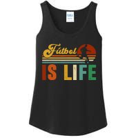 Futbol Is Life Soccer Funny Football Lover Vintage Ladies Essential Tank