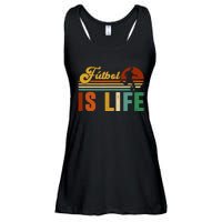 Futbol Is Life Soccer Funny Football Lover Vintage Ladies Essential Flowy Tank